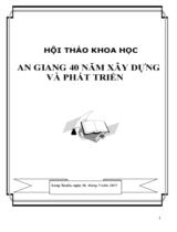 Hội thảo Khoa học An Giang 40 năm xây dựng và phát triển / Hoàng Thị Quyên, Nguyễn Thị Nga, Lê Thái Định,... ; Tuyển chọn: Dương Ái Dân, Trần Văn Đông