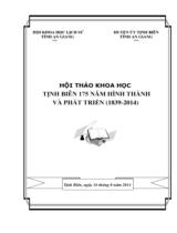 Hội thảo khoa học Tịnh biên 175 năm hình thành và phát triển (1839-2014) / Bùi Thị Thu Hà, Đặng Hoàng Sang, Nguyễn Văn Nê,... ; Tuyển chọn: Trần Văn Đông