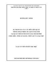 Sự tham gia của các bên liên quan trong hoạt động du lịch tâm linh tại quần thể di tích núi Sam, thành phố Châu Đốc, tỉnh An Giang: Tiếp cận và loại trừ : Luận án Tiến sĩ Dân tộc học : Mã số: 9310310 / Dương Đức Minh ; Hướng dẫn: Ngô Thị Phương Lan, Trương Thị Kim Chuyên