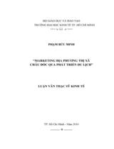 Marketing địa phương thị xã Châu Đốc qua phát triển du lịch : Luận văn Thạc sĩ Kinh tế : Mã số: 603114 / Phạm Bùi Minh ; Hướng dẫn: Malcolm McPherson