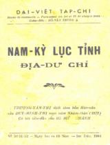 Nam Kỳ danh nhân : Địa dư chí / Đào Văn Hội