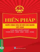 Hiến pháp nước Cộng hòa xã hội chủ nghĩa Việt Nam : Các bản Hiến pháp năm 2013 - 1992 - 1980 - 1959 - 1946