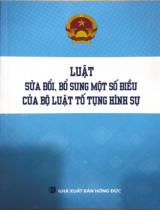 Luật Sửa đổi, bổ sung một số điều của Bộ luật Tố tụng hình sự