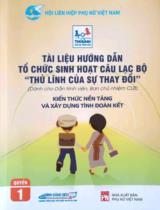 Tài liệu hướng dẫn tổ chức sinh hoạt câu lạc bộ "Thủ lĩnh của sự thay đổi" : Dành cho Dẫn trình viên, Ban chủ nhiệm CLB . Q.1 , Kiến thức nền tảng và xây dựng tình đoàn kết