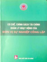 Cơ chế, chính sách tài chính quản lý hoạt động của đơn vị sự nghiệp công lập
