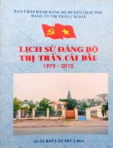 Lịch sử Đảng bộ Thị trấn Cái Dầu 1979 - 2010