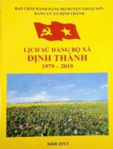 Lịch sử Đảng bộ xã Định Thành 1979 - 2010