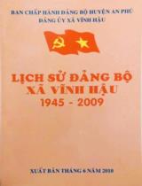 Lịch sử Đảng bộ xã Vĩnh Hậu 1945 - 2009 / Trương Hoàng Dũng b.s