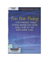 Tôn Đức Thắng với phong trào công nhân Sài Gòn đầu thế kỷ XX đến năm 1930 / Phạm Dương Mỹ Thu Huyền