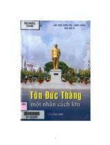 Tôn Đức Thắng - một nhân cách lớn / Lê Máy, Huỳnh Văn Long, Lê Hữu Phước,..