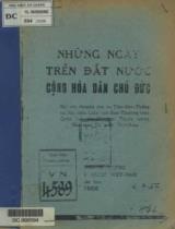 Những ngày trên đất nước Cộng hoà dân chủ Đức : Bài nói chuyện của cụ Tôn Đức Thắng tại Hội nghị Liên tịch Ban thường trực Quốc hội và Ủy ban Trung ương mặt trận Tổ quốc Việt Nam