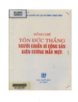 Đồng chí Tôn Đức Thắng người chiến sĩ cộng sản kiên cường mẫu mực