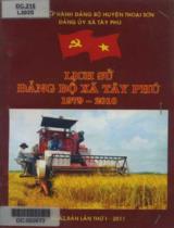 Lịch sử Đảng bộ xã Tây Phú 1979 - 2010 / Nguyễn Quốc Khánh b.s