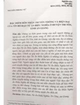 Đặc điểm hôn nhân truyền thống và hiện đại của tín đồ đạo Tứ Ân Hiếu Nghĩa ở huyện Tri Tôn, tỉnh An Giang / Nguyễn Phong Vũ