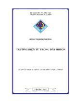 Trường điện từ trong Dây Boson : Luận văn Thạc sĩ Vật lý lý thuyết và Vật lý toán / Đổng Thị Kim Phượng