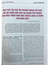 Phát huy các giá trị truyền thống tốt đẹp, nỗ lực phấn đấu đưa An Giang trở thành tỉnh phát triển trên mức trung bình cả nước vào năm 2030 / Bài: Nguyễn Thanh Bình