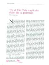 Thị xã Tân Châu mười năm thành lập và phát triển / Trần Hòa Hợp