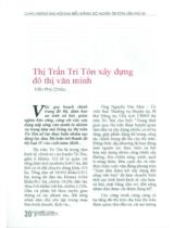 Thị Trấn Tri Tôn xây dựng đô thị văn minh / Trần Phú Châu