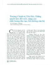 Trường Chính trị Tôn Đức Thắng quyết tâm đổi mới, nâng cao chất lượng đào tạo, bồi dưỡng cán bộ / Hồ Ngọc Trường