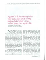 Ngành y tế An Giang luôn chú trọng đến chất lượng khám chữa bệnh và tạo sự hài lòng cho người dân / Trần Quang Hiền