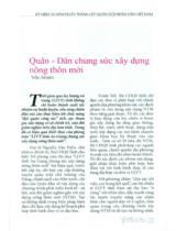 Quân - Dân chung sức xây dựng nông thôn mới / Trần Nhiên