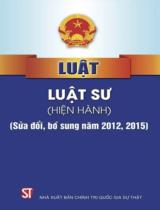 Luật Luật sư (hiện hành) (sửa đổi, bổ sung năm 2012, 2015) : Sửa đổi, bổ sung năm 2012, 2015