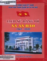 Lịch sử Đảng bộ xã An Hảo 1947-2020 / Đặng Sơn Lang, Nguyễn Thị Diệu Hiền, Nguyễn Văn Mân,